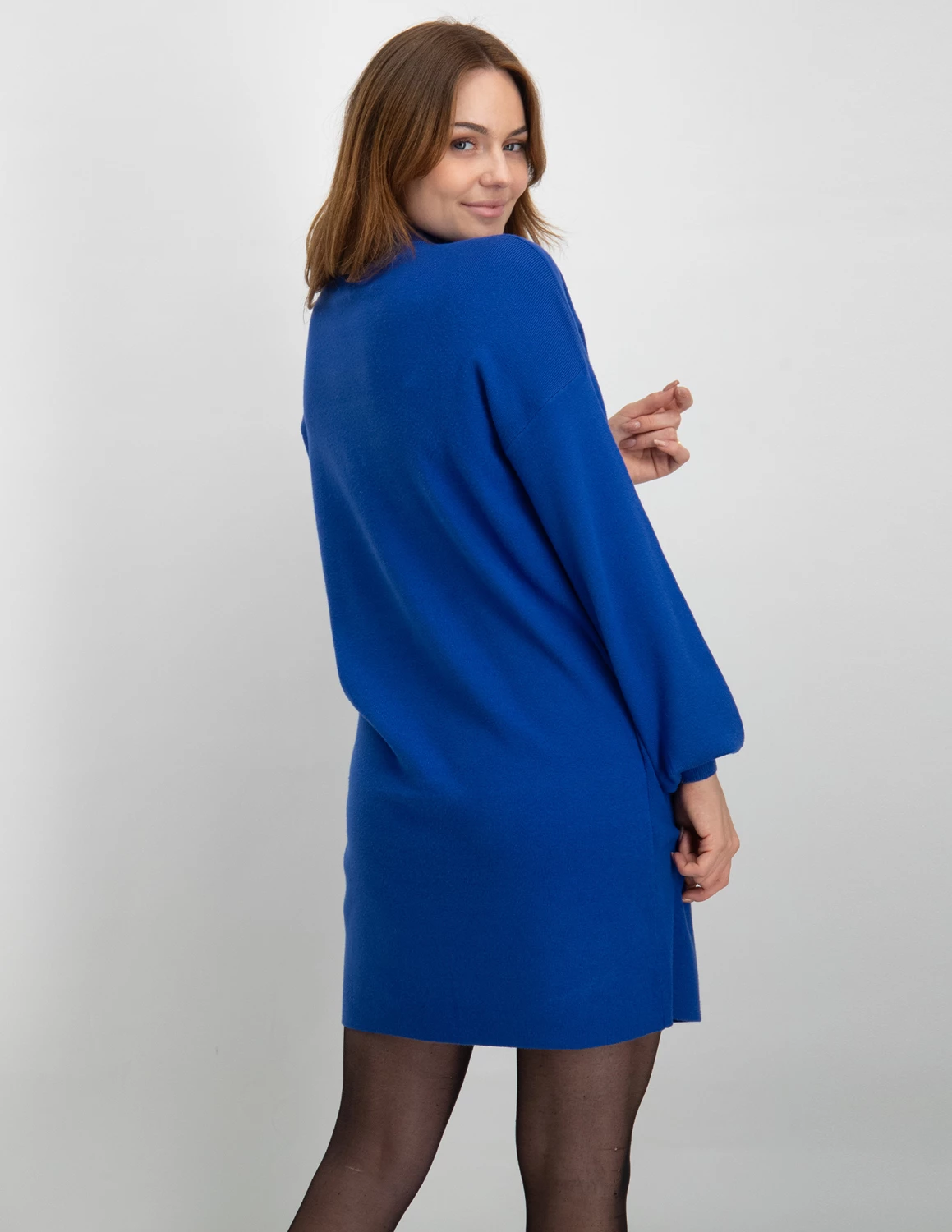 kopen bij BOO 10249116 LS raf moda The blauw VMNANCY Vero FUNNELNECK GA Stone DRESS