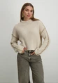 Vero moda VMNEWCREAM LS FUNNELNECK PULLOVER B 10313514