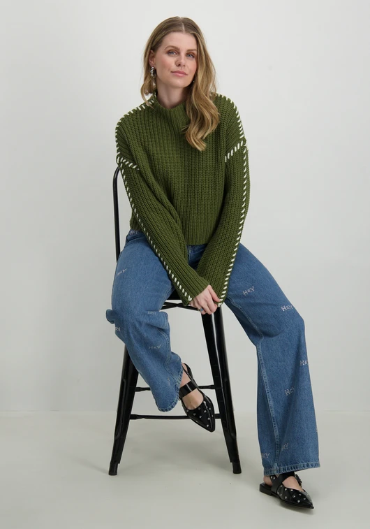 Vero moda VMNEWCREAM LS FUNNELNECK PULLOVER B 10313514