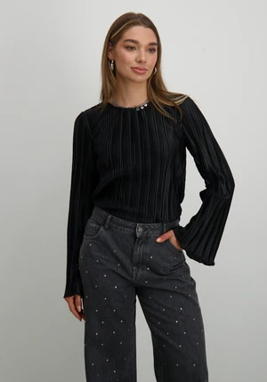 Vero moda VMRIKKI WIDE PLISSE LS TOP JRS 10303535