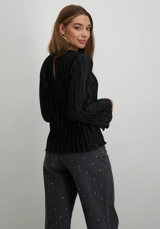 Vero moda VMRIKKI WIDE PLISSE LS TOP JRS 10303535