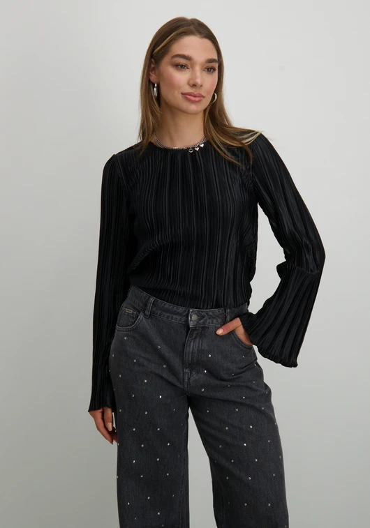 Vero moda VMRIKKI WIDE PLISSE LS TOP JRS 10303535