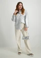 Vero moda VMRIVA LS OVERSIZED SILVER SHIRT VI 10323327