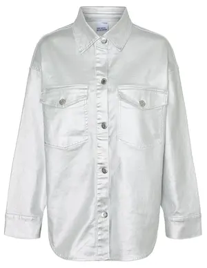 Vero moda VMRIVA LS OVERSIZED SILVER SHIRT VI 10323327