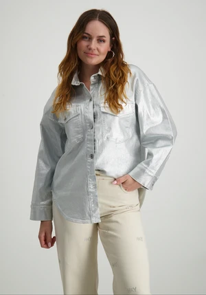 Vero moda VMRIVA LS OVERSIZED SILVER SHIRT VI 10323327