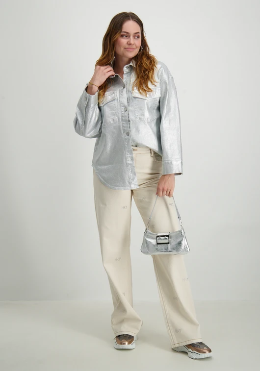 Vero moda VMRIVA LS OVERSIZED SILVER SHIRT VI 10323327