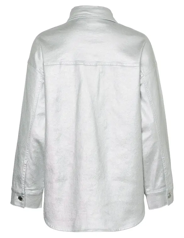 Vero moda VMRIVA LS OVERSIZED SILVER SHIRT VI 10323327