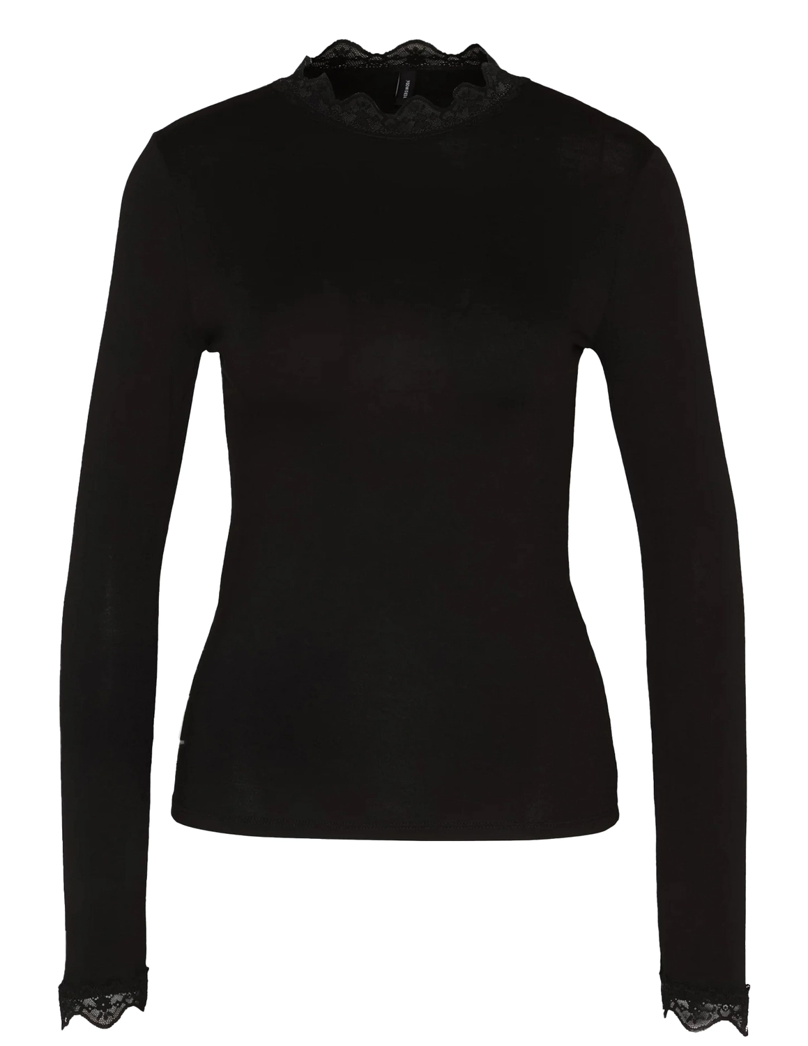 Vero moda VMROSA LS HIGHNECK TOP JRS NOOS 10295141 zwart kopen bij The Stone