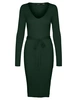 Vero moda VMSABA RIB LS V-NECK BELT DRESS GA 10309320