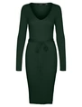 Vero moda VMSABA RIB LS V-NECK BELT DRESS GA 10309320
