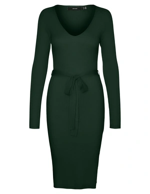 Vero moda VMSABA RIB LS V-NECK BELT DRESS GA 10309320
