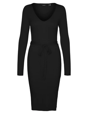 Vero moda VMSABA RIB LS V-NECK BELT DRESS GA 10309320