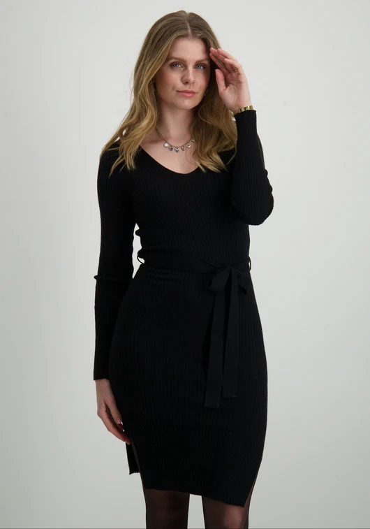 Vero moda VMSABA RIB LS V-NECK BELT DRESS GA 10309320