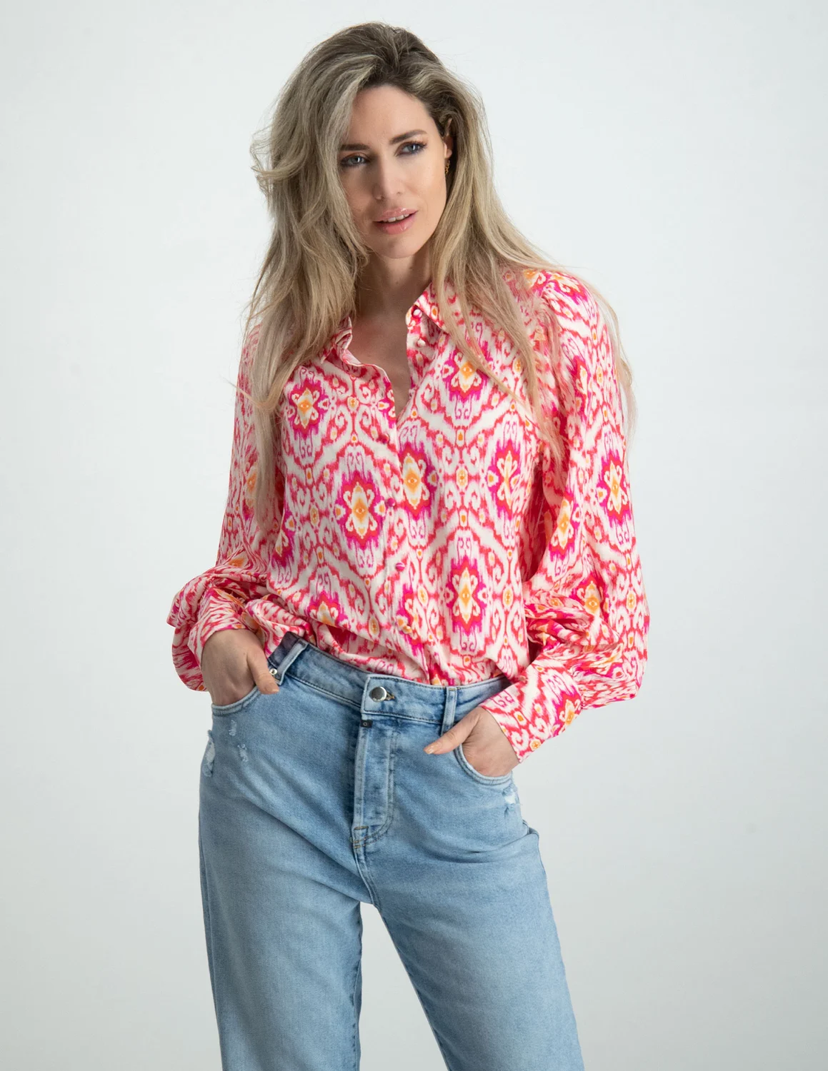 Vero moda VMSIFA SHIRT WVN LCS roze kopen bij The Stone