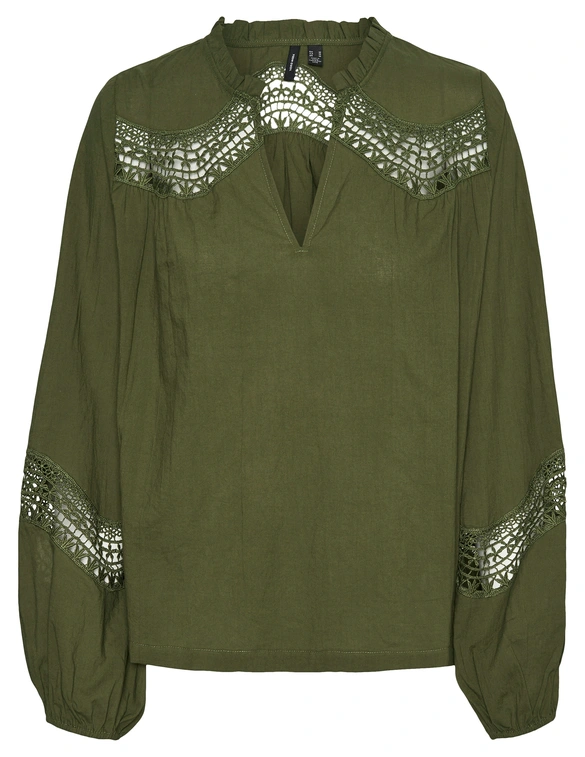 Vero moda VMTEA INSERT LS TOP WVN 10311123
