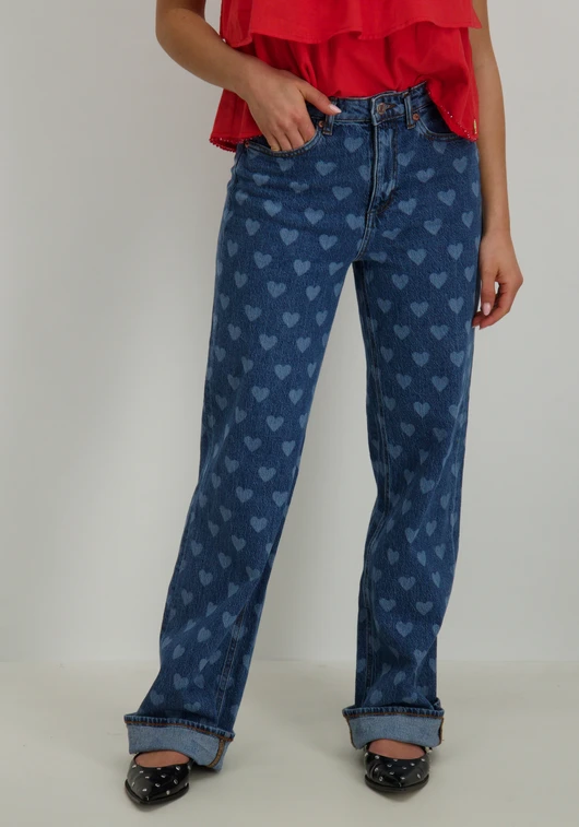 Vero moda VMTESSA HR WIDE JEANS PRINT GA NOOS 10331375