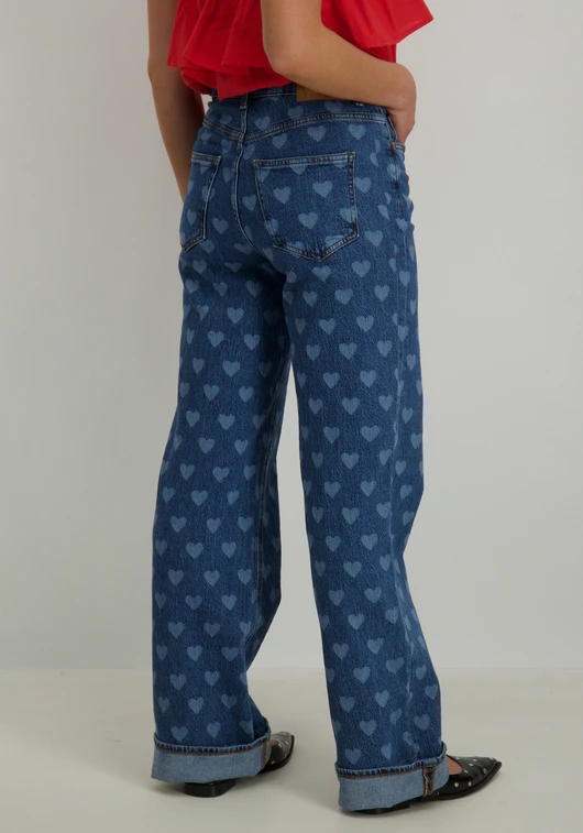 Vero moda VMTESSA HR WIDE JEANS PRINT GA NOOS 10331375