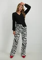 Vero moda VMTESSA HR WIDE ZEBRA JEANS BLACK-W 10328814