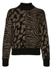 Vero moda VMVERA ANIMAL LS HIGHNECK PULLOVER 10291270