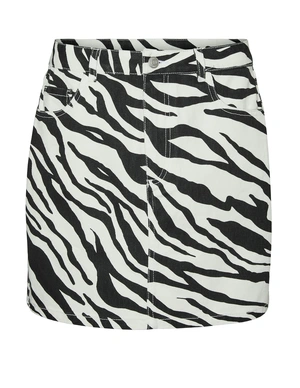Vero moda VMZELLA HR SHORT ZEBRA SKIRT BLACK- 10328818