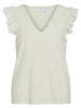 Vila VIAMALINA V-NECK C/S TOP/PB 14104110
