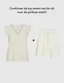 Vila VIAMALINA V-NECK C/S TOP/PB 14104110
