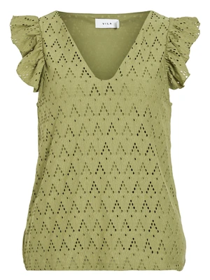 Vila VIAMALINA V-NECK C/S TOP/PB 14104110