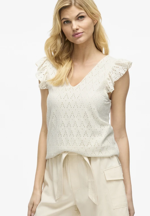 Vila VIAMALINA V-NECK C/S TOP/PB 14104110