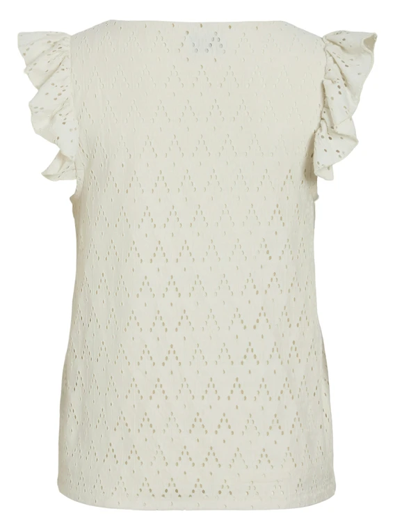 Vila VIAMALINA V-NECK C/S TOP/PB 14104110