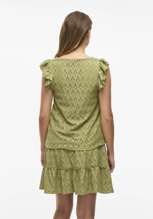 Vila VIAMALINA V-NECK C/S TOP/PB 14104110