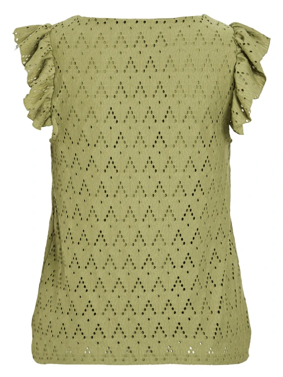 Vila VIAMALINA V-NECK C/S TOP/PB 14104110