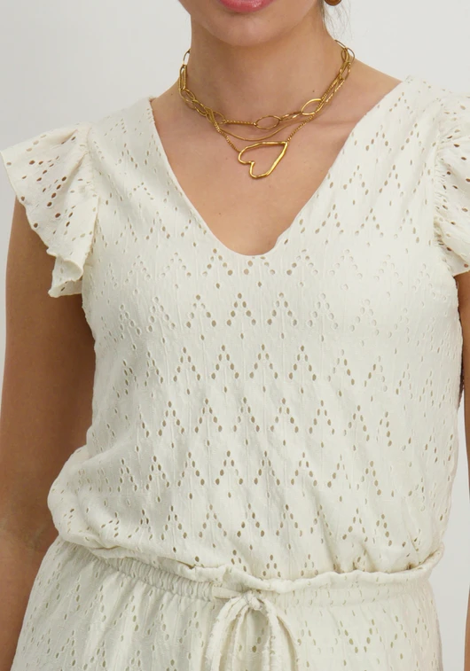 Vila VIAMALINA V-NECK C/S TOP/PB 14104110