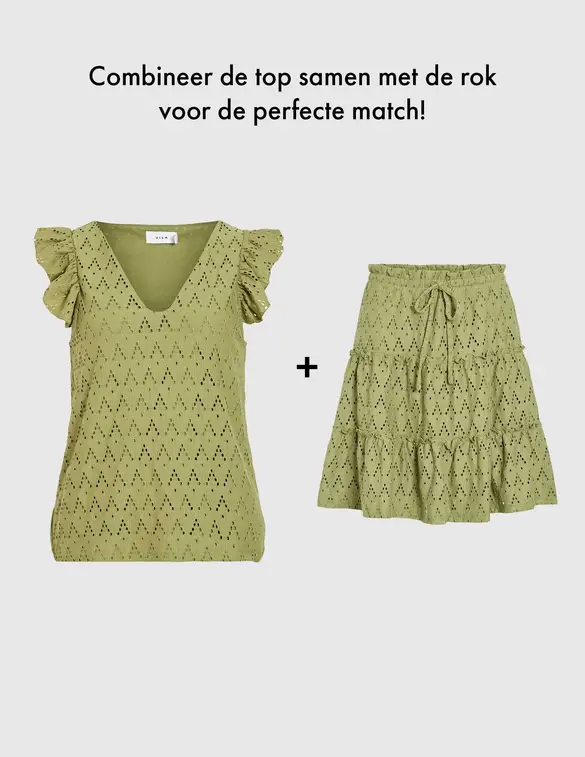Vila VIAMALINA V-NECK C/S TOP/PB 14104110