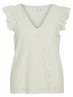 Vila VIAMALINA V-NECK C/S TOP/PB 14104110