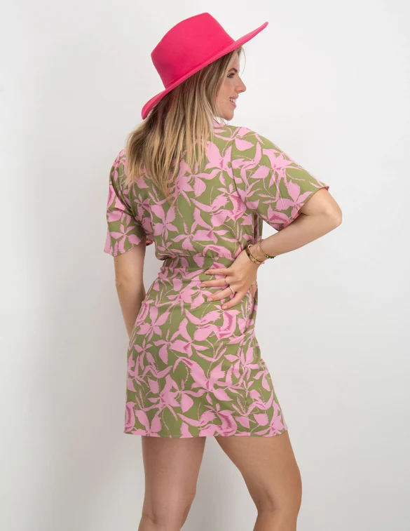 Vila VIBELINA AJA V-NECK 2/4 SHORT DRESS 14085007