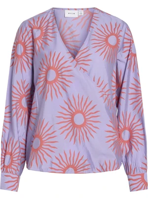 Vila VIBOA V-NECK L/S TOP/LC 14108638