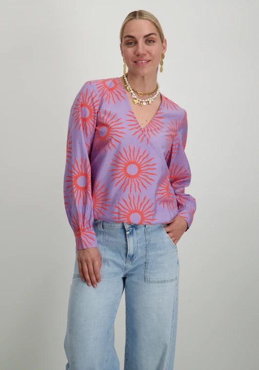 Vila VIBOA V-NECK L/S TOP/LC 14108638