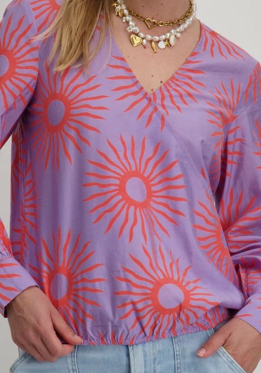 Vila VIBOA V-NECK L/S TOP/LC 14108638