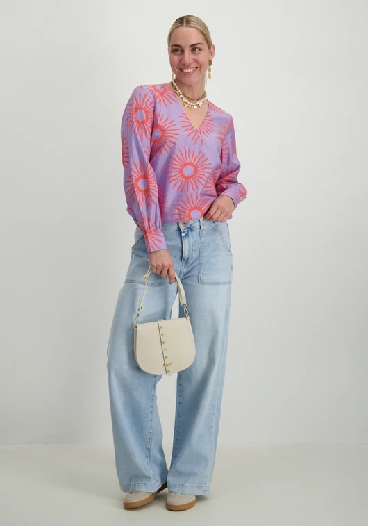 Vila VIBOA V-NECK L/S TOP/LC 14108638