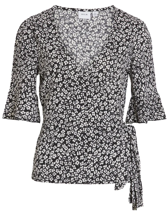 Vila VICAIA S/S WRAP TOP 14084929