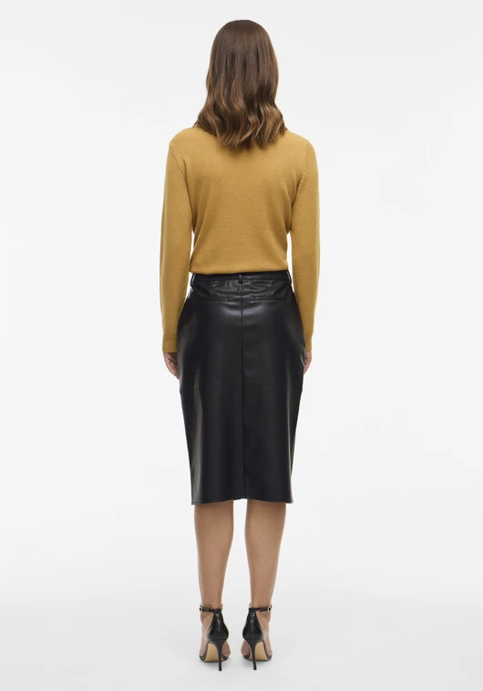 Vila VIDAGMAR HW MIDI COATED SKIRT - NOO 14105132