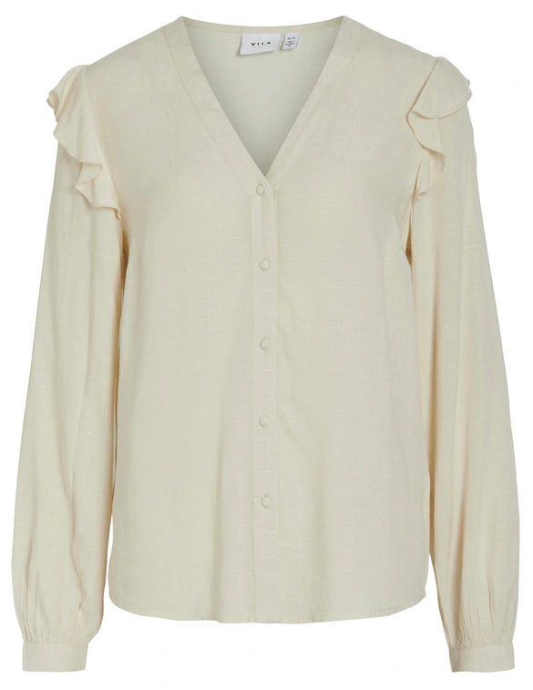 Vila VIDESTINA V-NECK L/S TOP/PR/BF 14101043