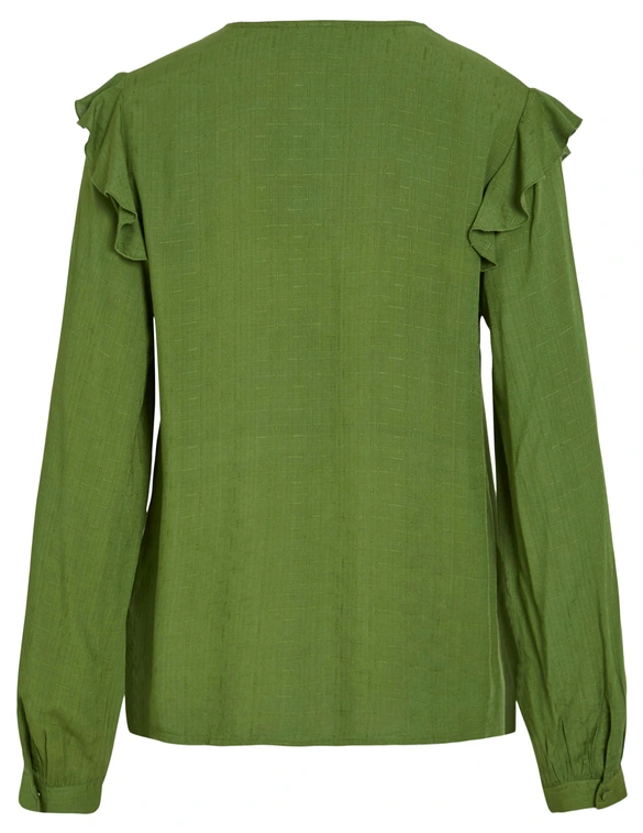 Vila VIDESTINA V-NECK L/S TOP/PR/BF 14101043
