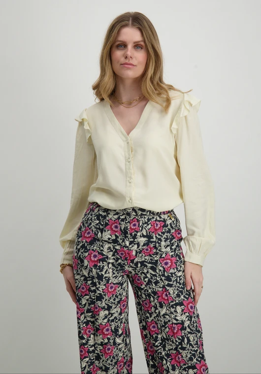 Vila VIDESTINA V-NECK L/S TOP/PR/BF 14101043
