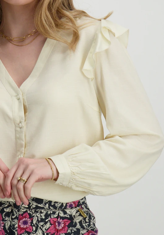 Vila VIDESTINA V-NECK L/S TOP/PR/BF 14101043