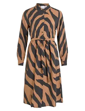 Vila VIDOGMA ZEB L/S MID CALF SHIRT DRES 14077043