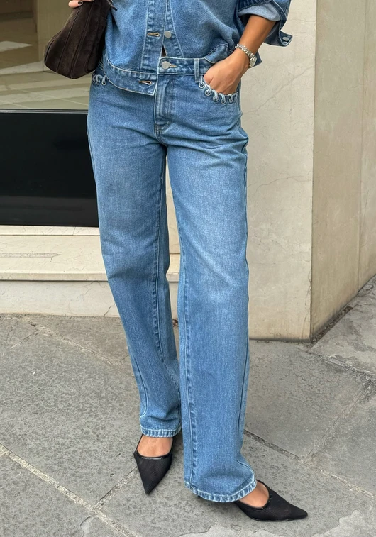 Vila VIEA RW EYELET DETAIL MBD JEANS 14108268
