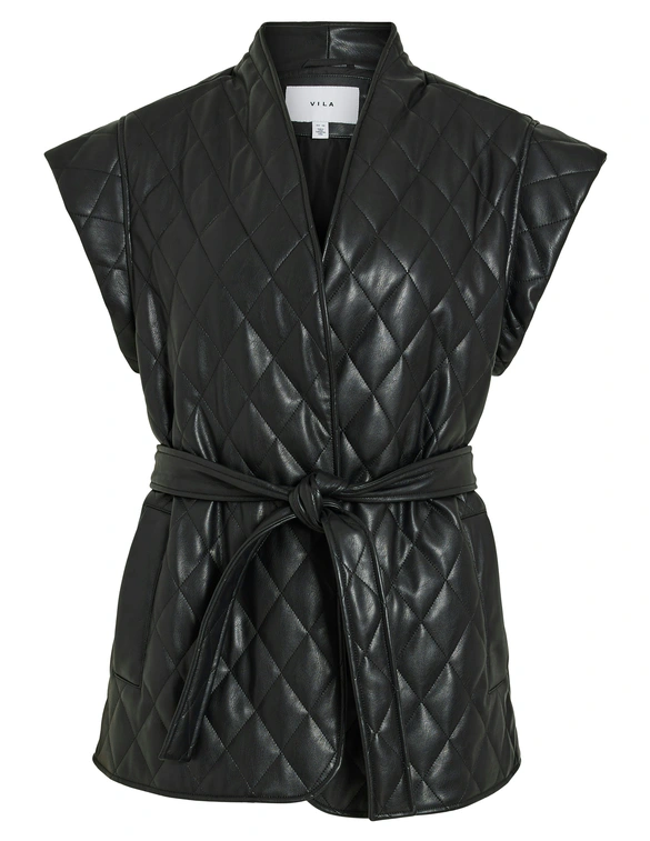 Vila VIELBARA S/L QUILTED COATED VEST 14097835