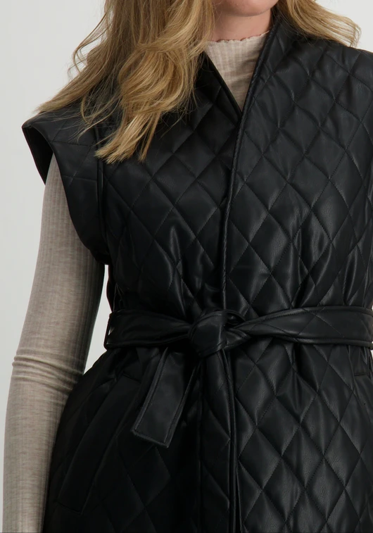 Vila VIELBARA S/L QUILTED COATED VEST 14097835