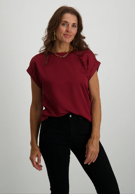 Vila VIELLETTE S/S SATIN TOP/SU - NOOS 14059563